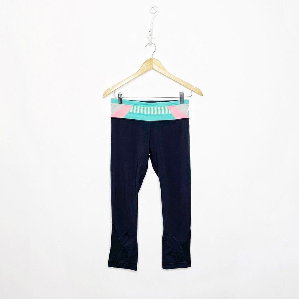 Lululemon Run: Inspire Crop II Black Quilt Spring13 12 luxtreme womens US 6